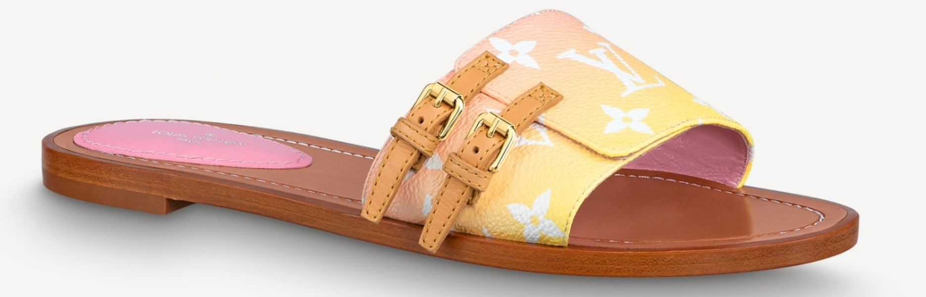 Louis Vuitton LV by The Pool Revival Flat Mule, Pink, 39