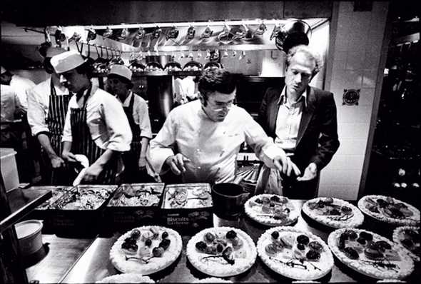 albert and michel snr with food