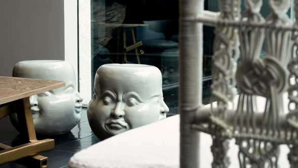 In the lobby of COMO Metropolitan Bangkok