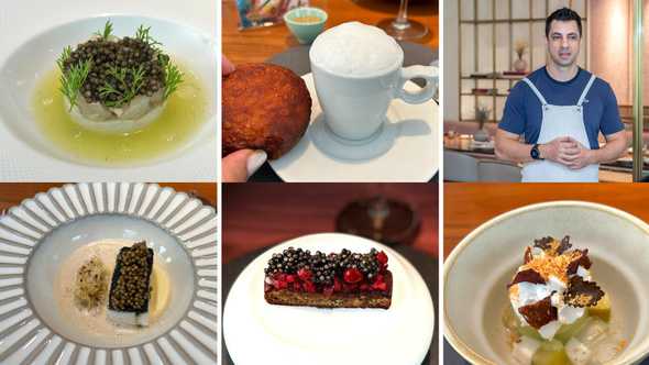 Chef Mirco Keller’s five-course menu showcasing Thai Sturgeon Farm Caviar 