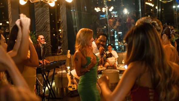 The entertainment - LUX band and DJs add to the vibe