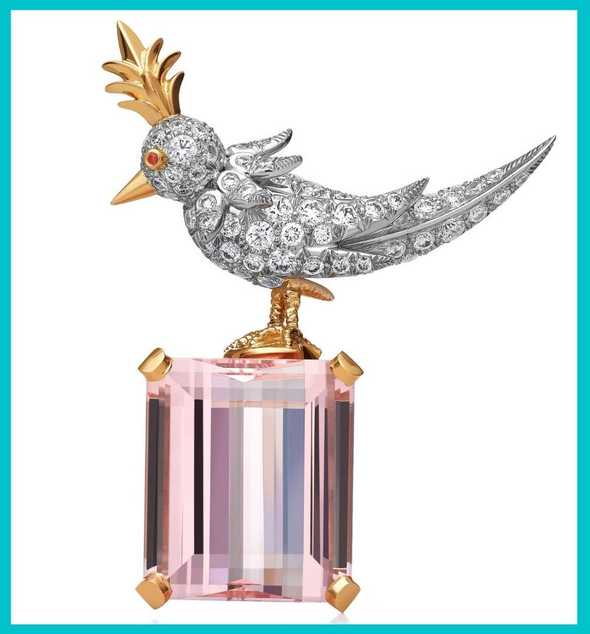 Tiffany & Co. Schlumberger Bird on a Rock brooch in 18k gold and platinum