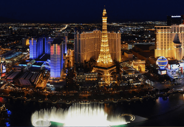 Las Vegas strip at night