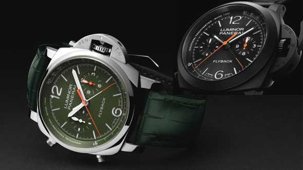 Panerai unveils new watches in the Chrono Complicazioni Collection: the Luminor Chrono Flyback Verde Militare and the new Luminor Chrono Flyback Ceramica