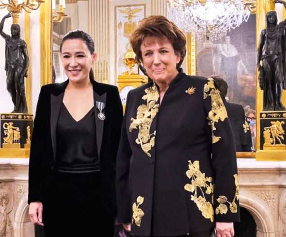 Cindy Chao with French Culture Minister Roselyne Bachelot