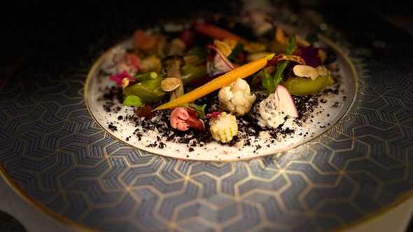 Garden Vegetables with Glazed Carrot and Olive Oil