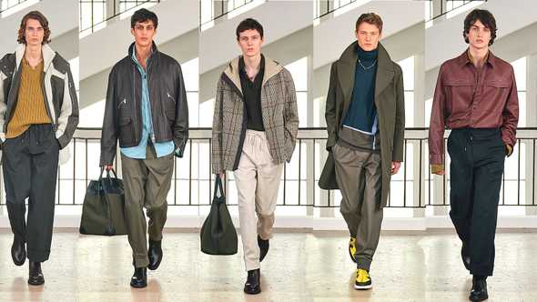 Hybrid, practical, casual and elegant with graphic signatures; Hermes men, winter, 2021