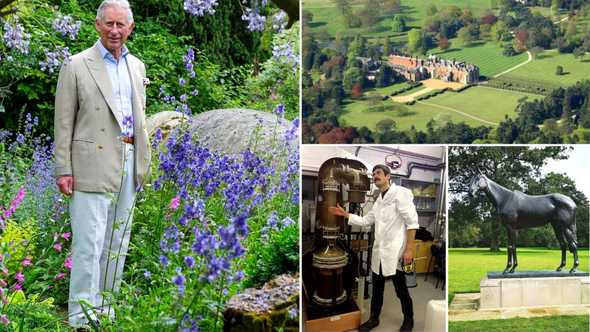 Prince Charles in the gardens of the Highgrove Estate; Sandringham Estate