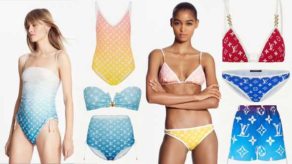 Louis Vuitton's monogrammed swimwear and sun hat