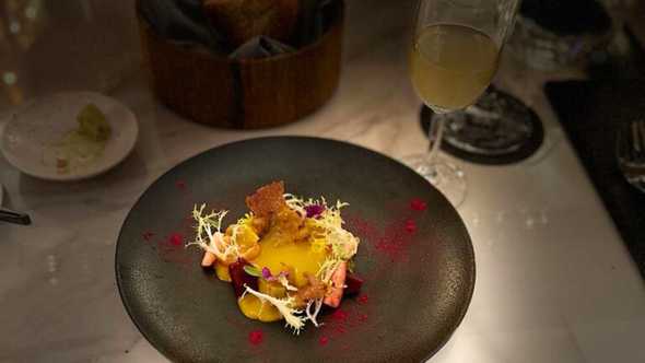 Beetroot salad with Strawberry and Yellow Tomato
